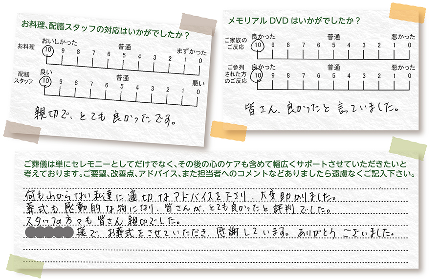 浦安市斎場 お葬式 お客様の声